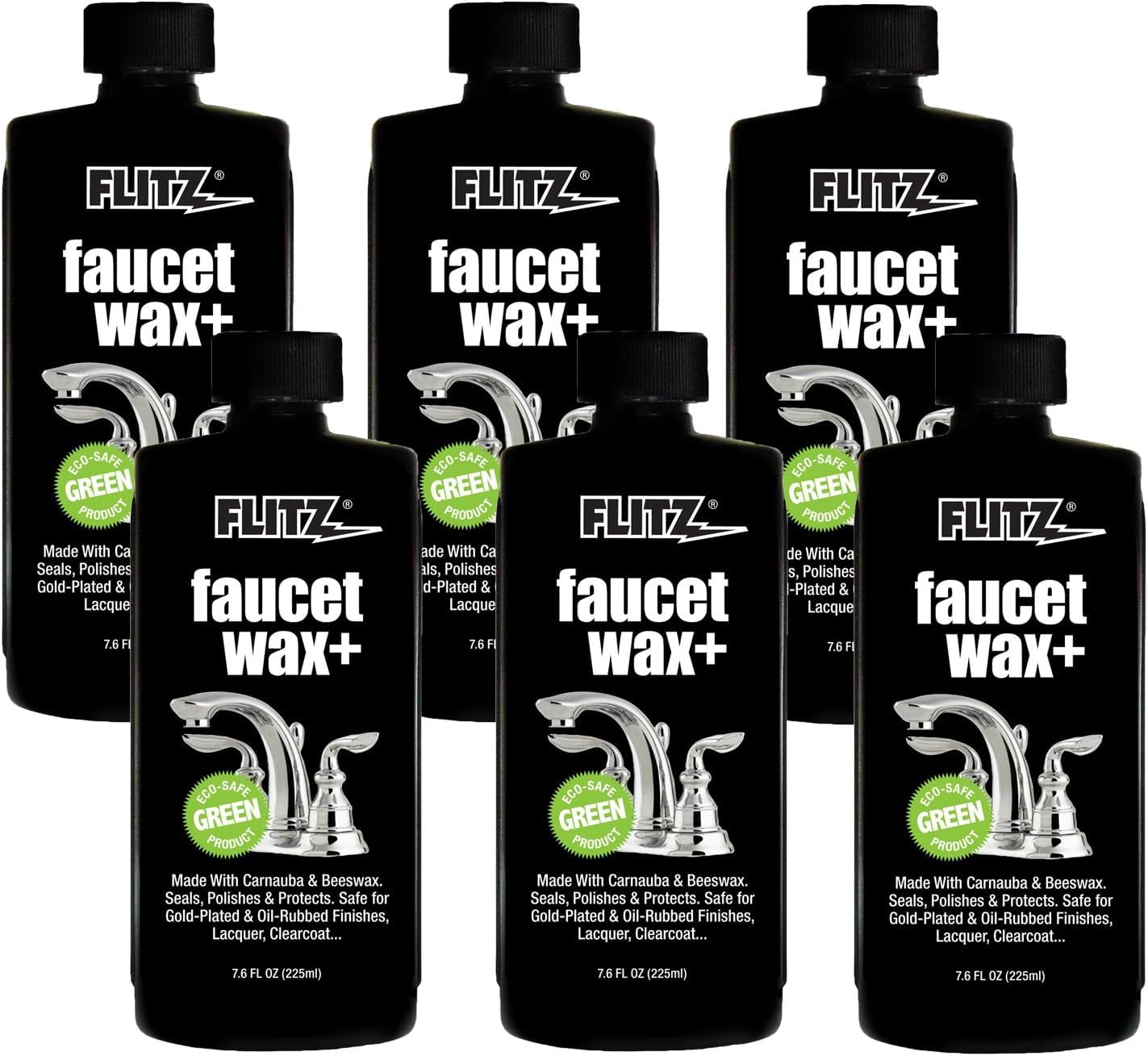 Flitz Faucet Wax, Polish and Sealant Made with Exclusive Carnauba and Beeswax Formula, Leaves No Residue or Scratches, Perfect f