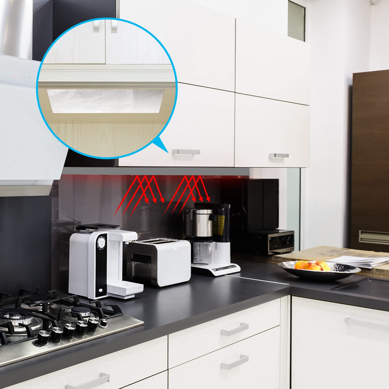 Flasld Aluminized Heat Shield Thermal Barrier Adhesive Backed Heat Sleeve 40'' X 40''