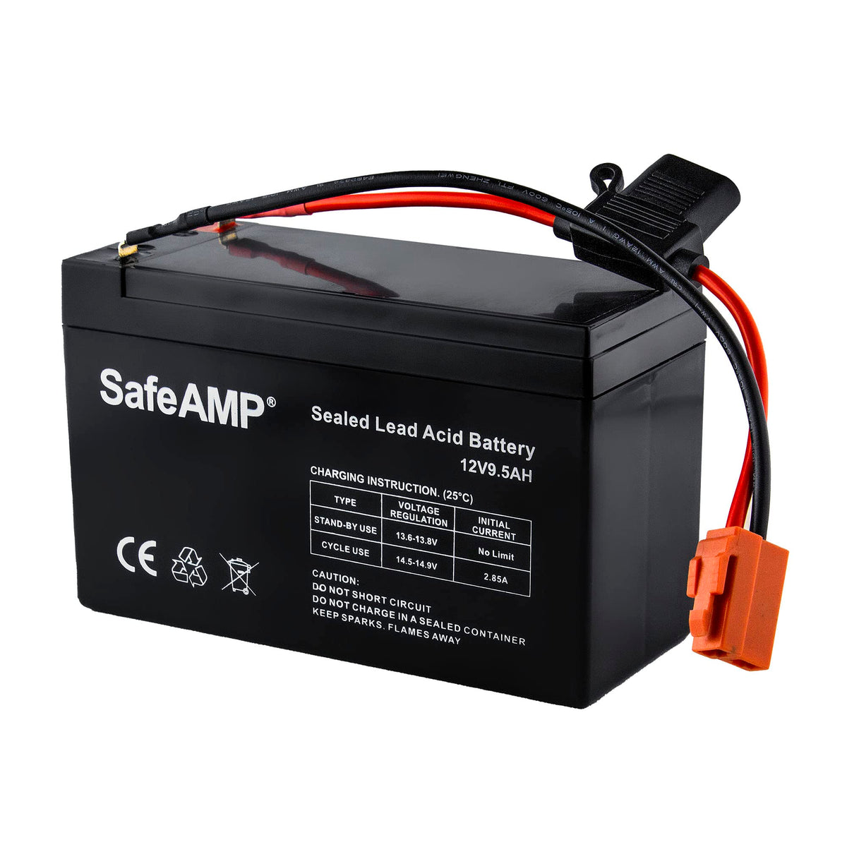Safeamp® Replacement Battery For 12-Volt Ride On Vehicle With Red 2 Pins Connector
