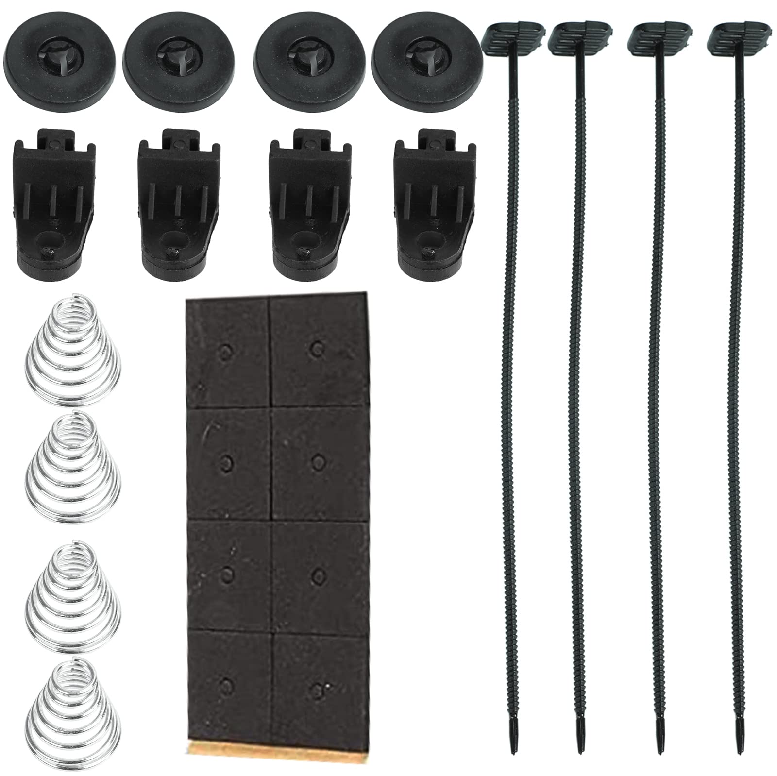 Blackhorse-Racing 16' 16 Inch Electric Radiator Fan High 3000 + Cfm Thermostat Wiring Switch Relay Kit Black