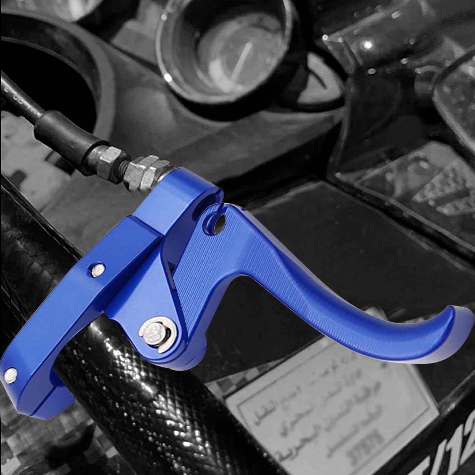 Aynaxcol CNC Finger Throttle Clutch Lever 7/8'' Handlebar Motorcycle Replacement for Wave Runner (Blue)