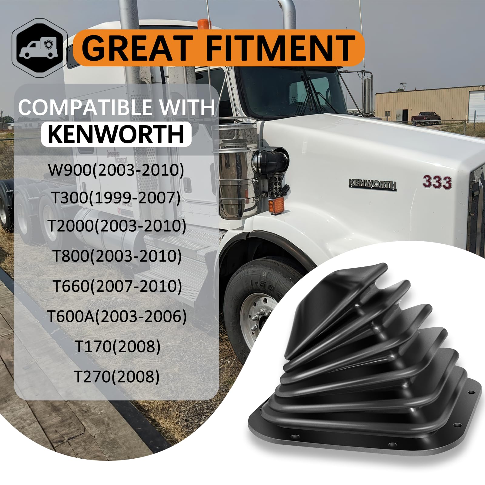 Camoo 924-5405 Automatic/Manual Transmission Shift Boot Compatible With Select Kenworth Models Oem Replacement Part Number K042-79.