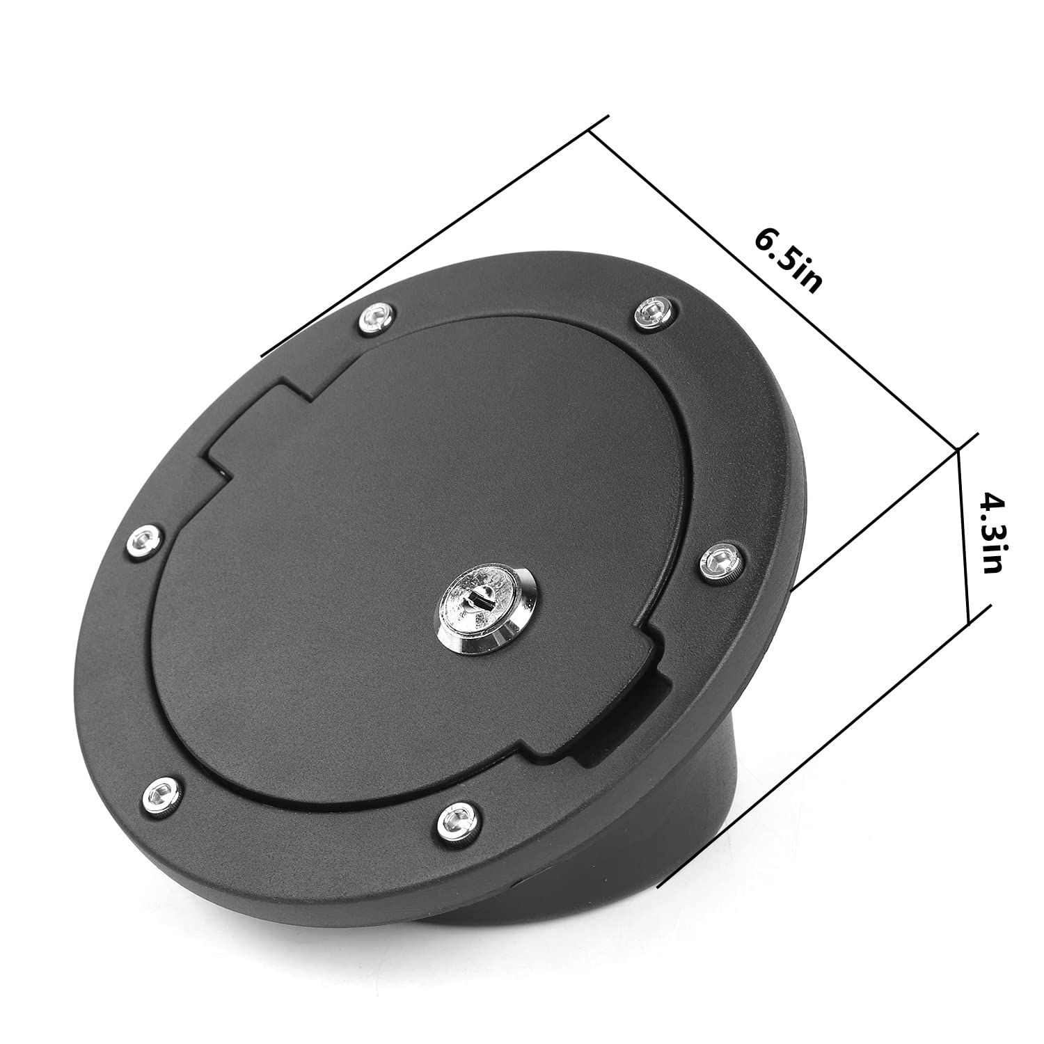 Fuel Door Cover Jecar Locking Gas Cap Cover For 2007-2018 Jeep Wrangler Jk & Unlimited