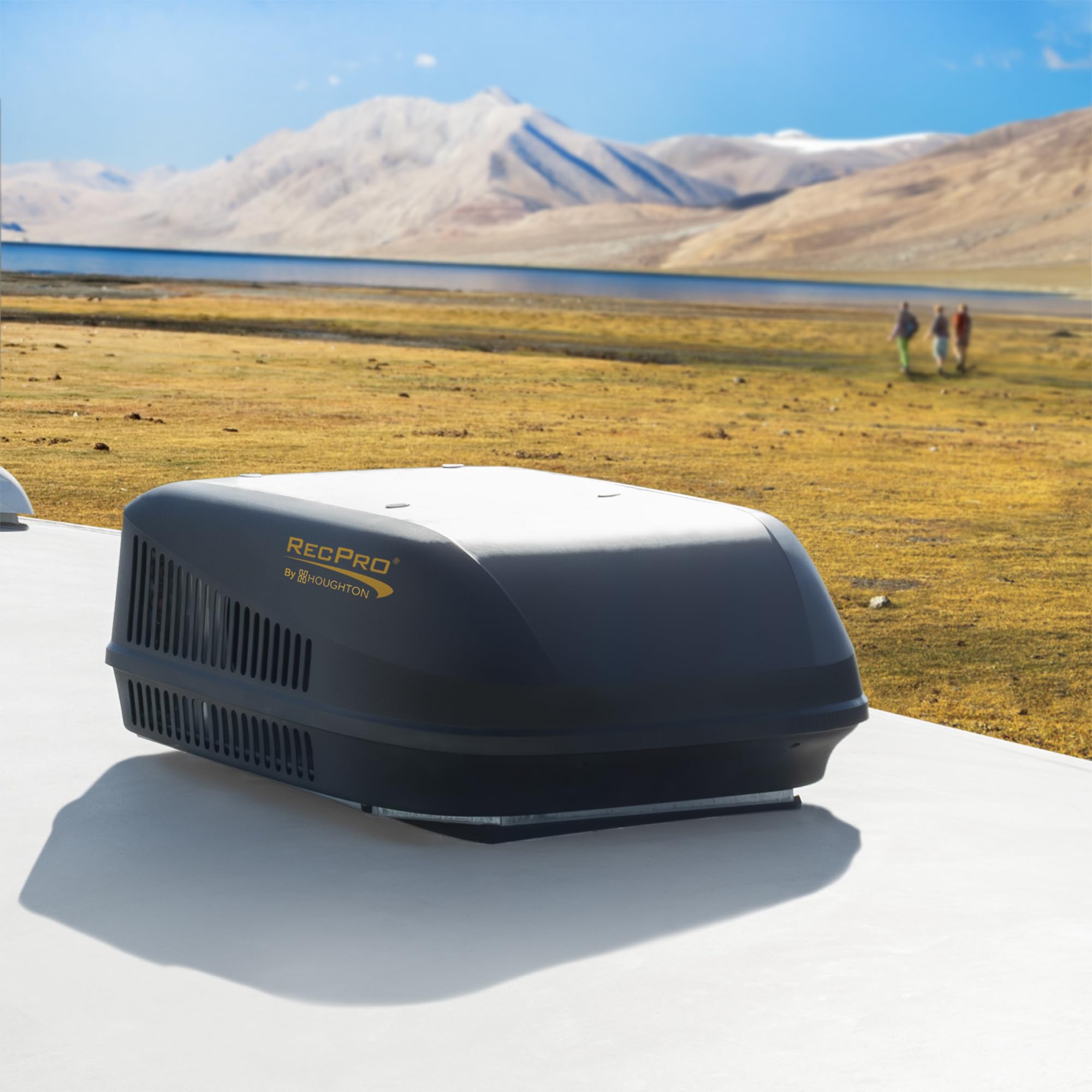 Recpro Rv Air Conditioner 15K Ducted Or Non-Ducted | Quiet Ac | 110-120V | Heat Pump And Cooling | Easy Install | All-In-One Unit | For Camper, Fifth Wheel, Food Trucks (Ducted, Black)