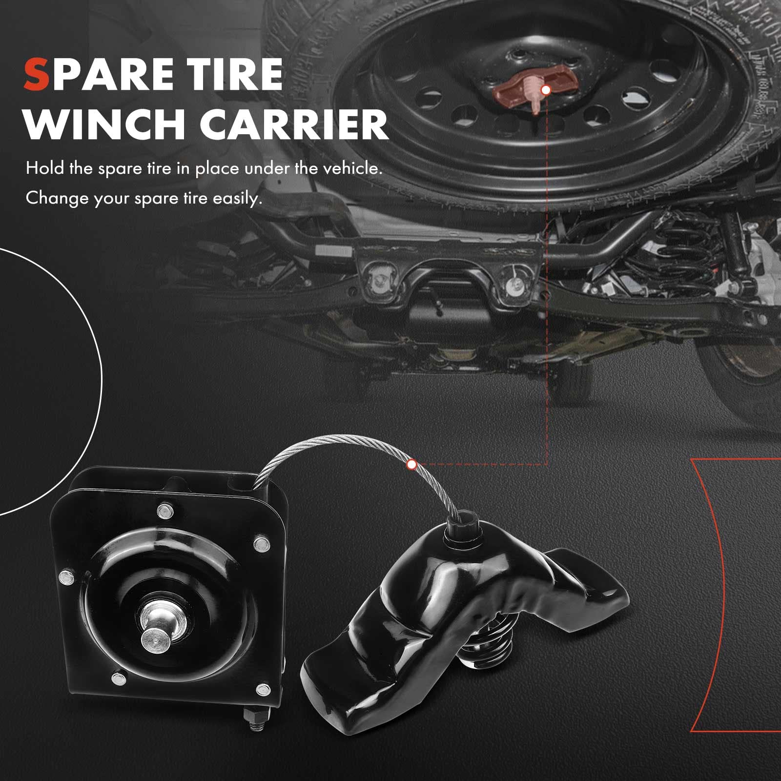 A-Premium 52058707 Spare Tire Hoist Spare Tire Winch Compatible With Dodge Ram 1500 1994-2001, Ram 2500 Ram 3500 1994-2002 Truck