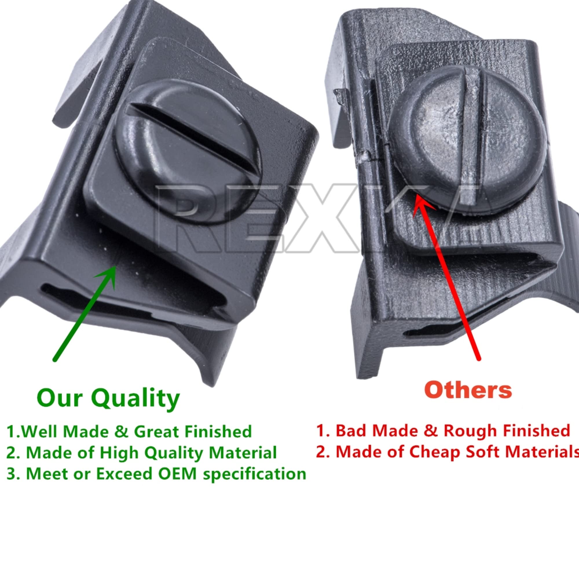 Rexka 10 Sets Front Fender & Bumper Cover Clip & Pin Set For Toyota Lexus 53879-58010 47749-58010 Avalon Camry Corolla Highlande