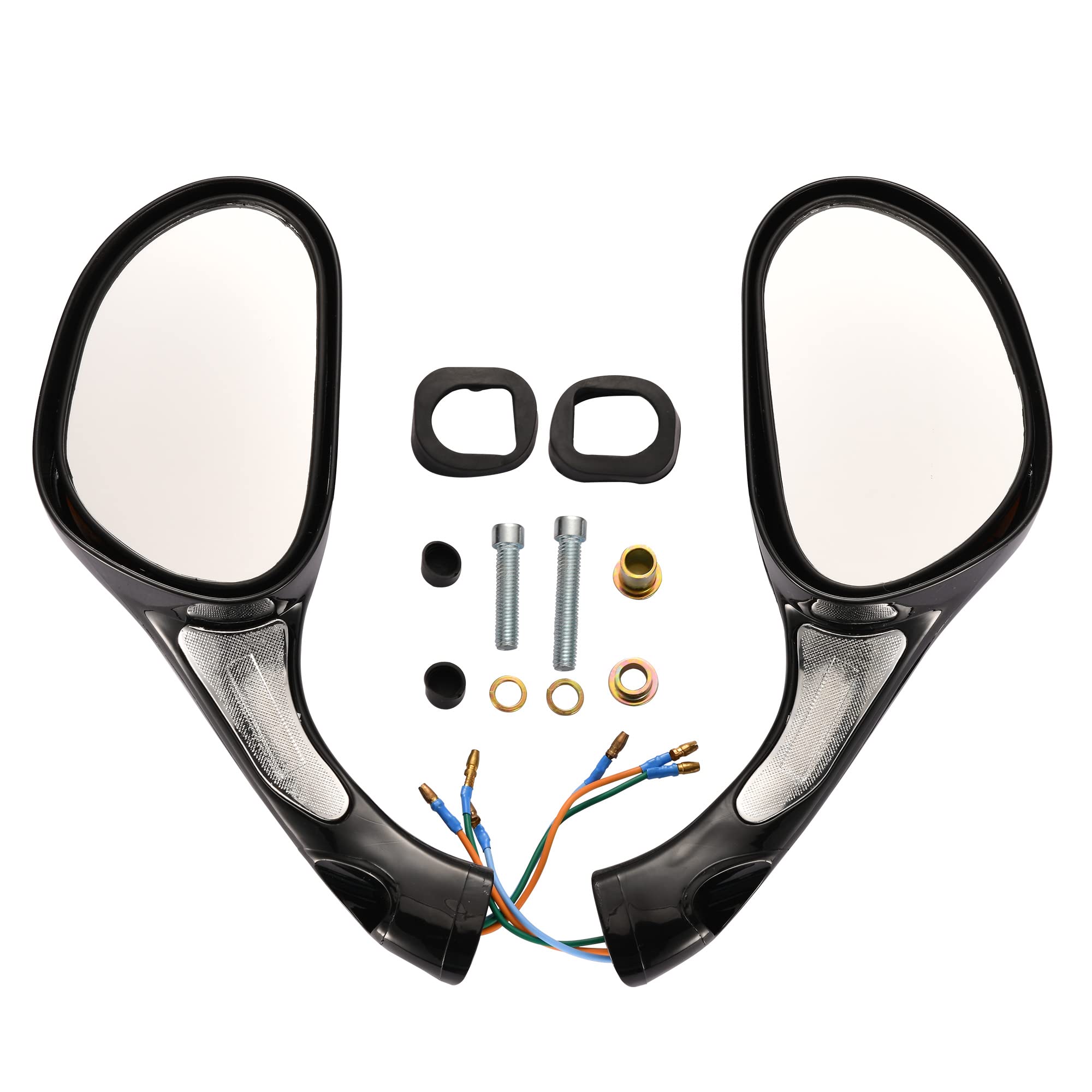 Goofit 8Mm Scooter Rearview Mirrors 1 Pair For 50Cc 70Cc 90Cc 110Cc 125Cc 150Cc 200Cc 250Cc Moped Motorcycle Black