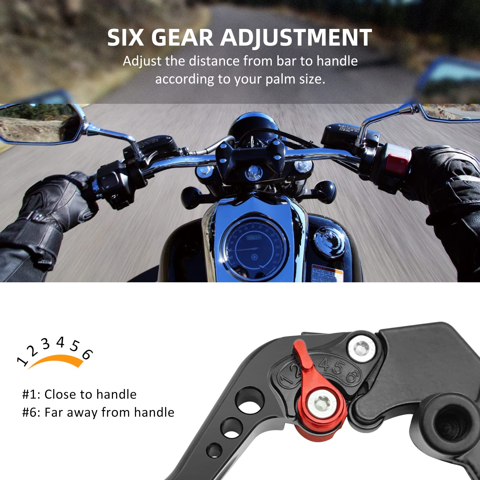 Upgrade Universal 7/8'' 22Mm Handlebar Brake Master Cylinder Clutch Lever Set Left & Right Motorcycle Levers Compatible With Yam