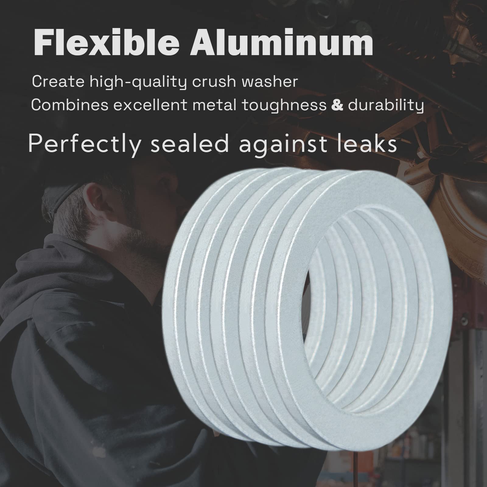 20Pcs M18 Oil Drain Plug Gasket, Transmission Fluid Drain Plug Crush Washer, Aluminum Crush Washer, Seal Ring by KeeRoarin, 18mm