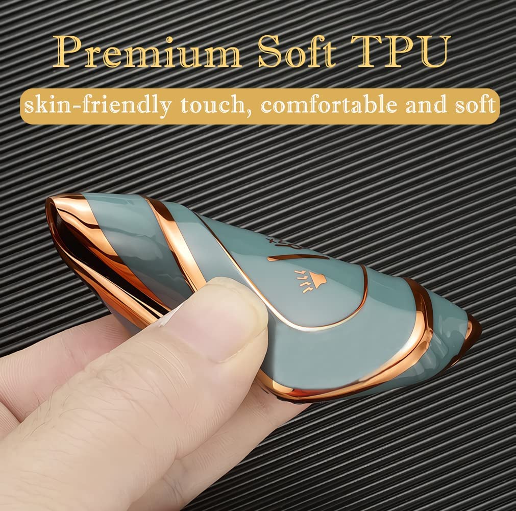 Bububulk For Jeep Key Fob Cover, Premium Soft Tpu Protection Key Case For Jeep Smart Key 3 4 5 Buttons Protector Challenger(Grey )