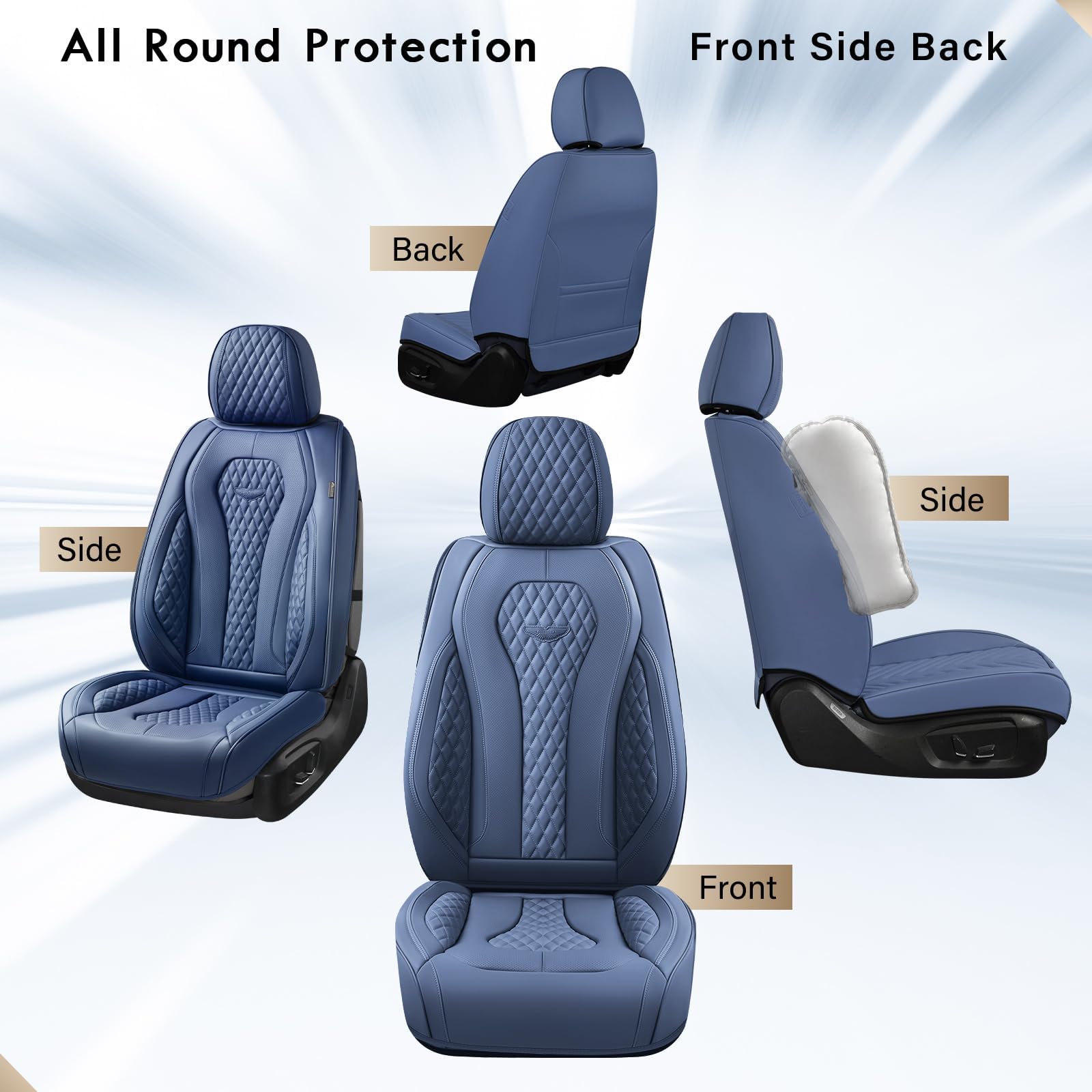 Coverado Seat Covers, Car Seat Covers Front Seats, Blue Car Seat Cover, Waterproof Car Seat Covers, Car Seat Cushion, Front Car
