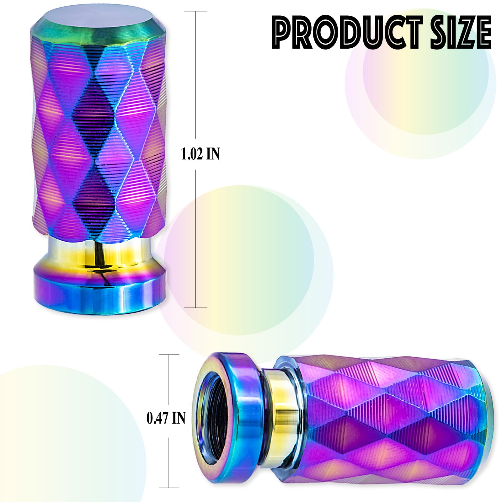 Meajoo 4Pcs Colorful Car Tire Valve Stem Cap, Leak-Proof Tyre Air Valve Caps, Aluminum Alloy Air Leakproof Valve Caps Cover Fits