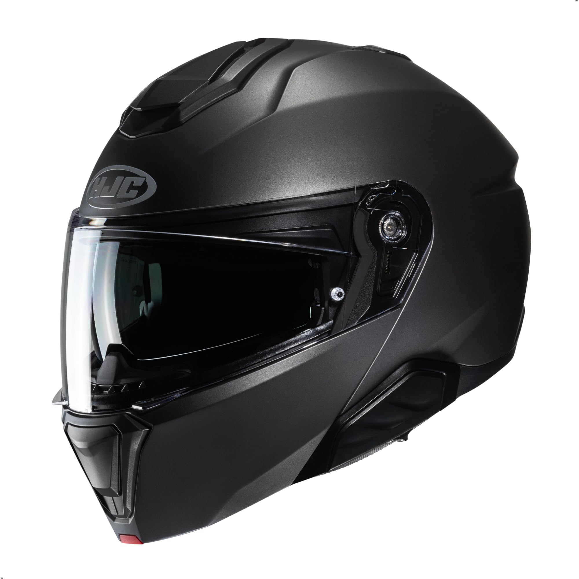 HJC i91 Solid Modular Motorcycle Helmet with HJ-33 Pinlock Shield, DOT Approved (Semi Flat Titanium, Large)