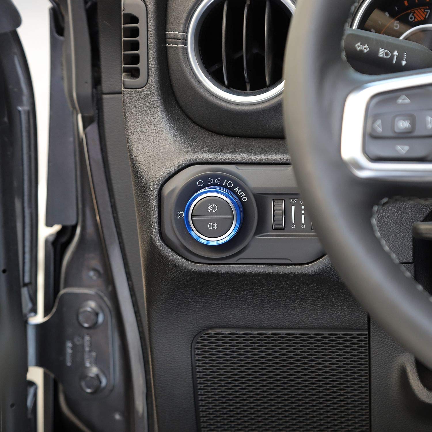 Voodonala Air Conditioner Headlight Center Consoles Switch Knob Cover Trim For 2018-2023+ Jeep Wrangler Jl Jlu Gladiator Jt Inte