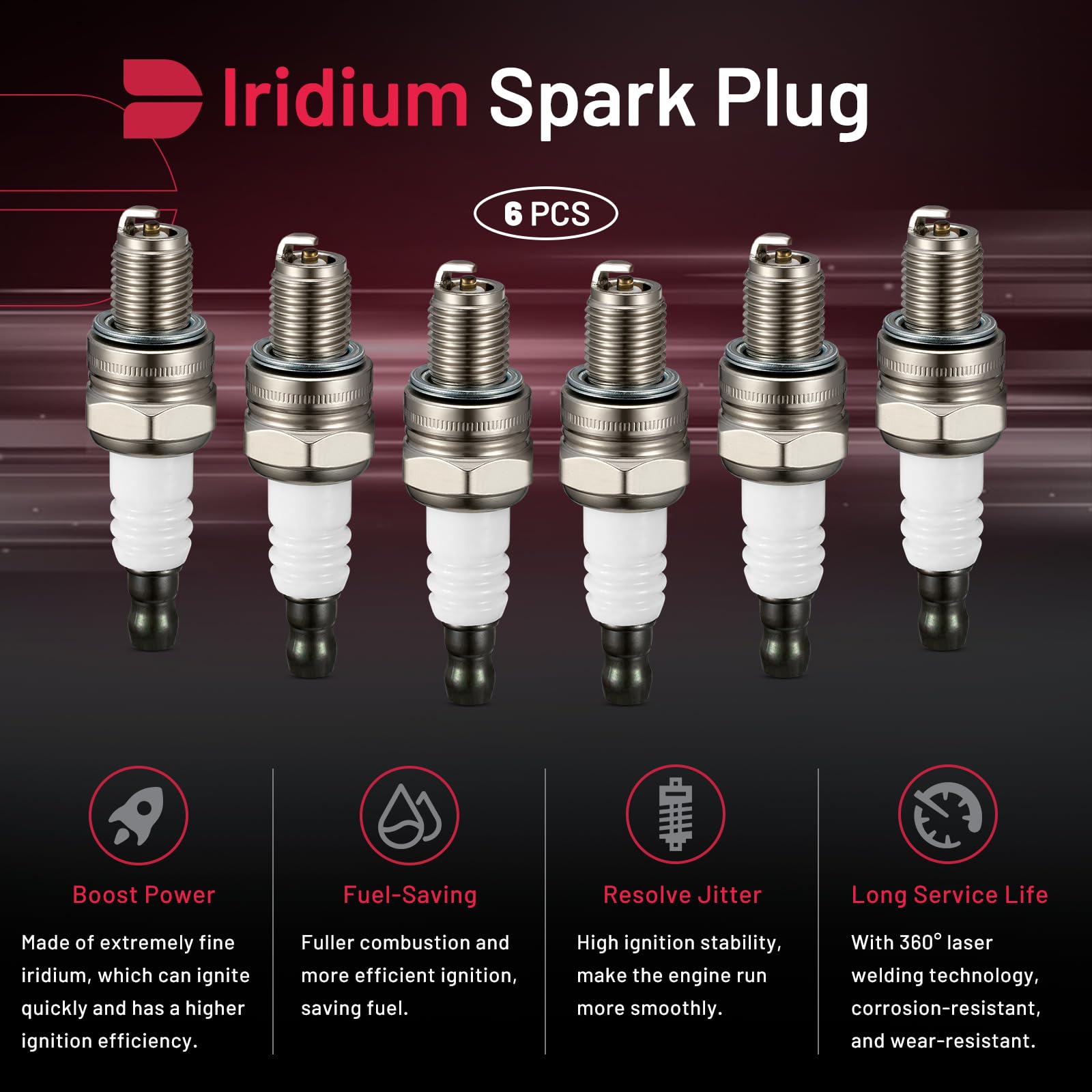 Bdfhyk Universal Iridium Spark Plugs Compatible With Zenoah G230Rc G260Rc G240Rc G270Rc G290Rc G320Rc Motors 231And 260 Puh And