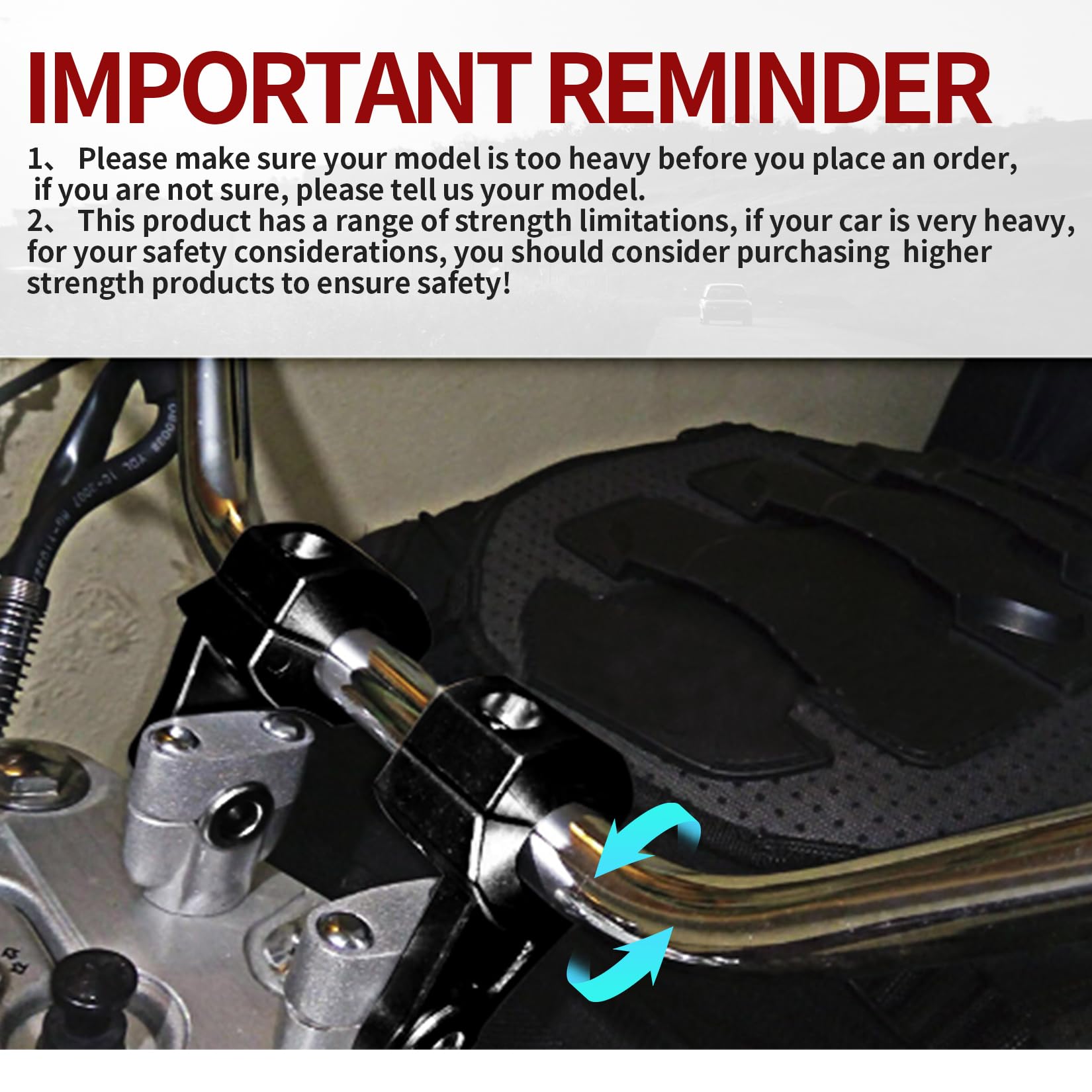 PSLER 2 Inch Pivot Handlebar Risers - Motorcycle Universal Handlebar Mount Handlebar Risers for 22mm 7/8''and 28mm 1-1/8'' Handl