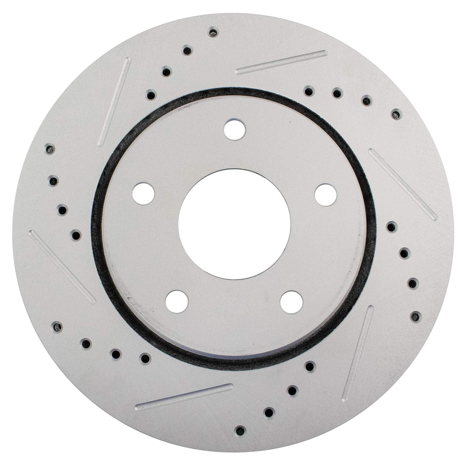 Trq Front Performance Brake Rotor Drilled Slotted Pair Set For 2012-2014 Cargo Van / 2008-2016 Grand Caravan / 2009-2013 Journey