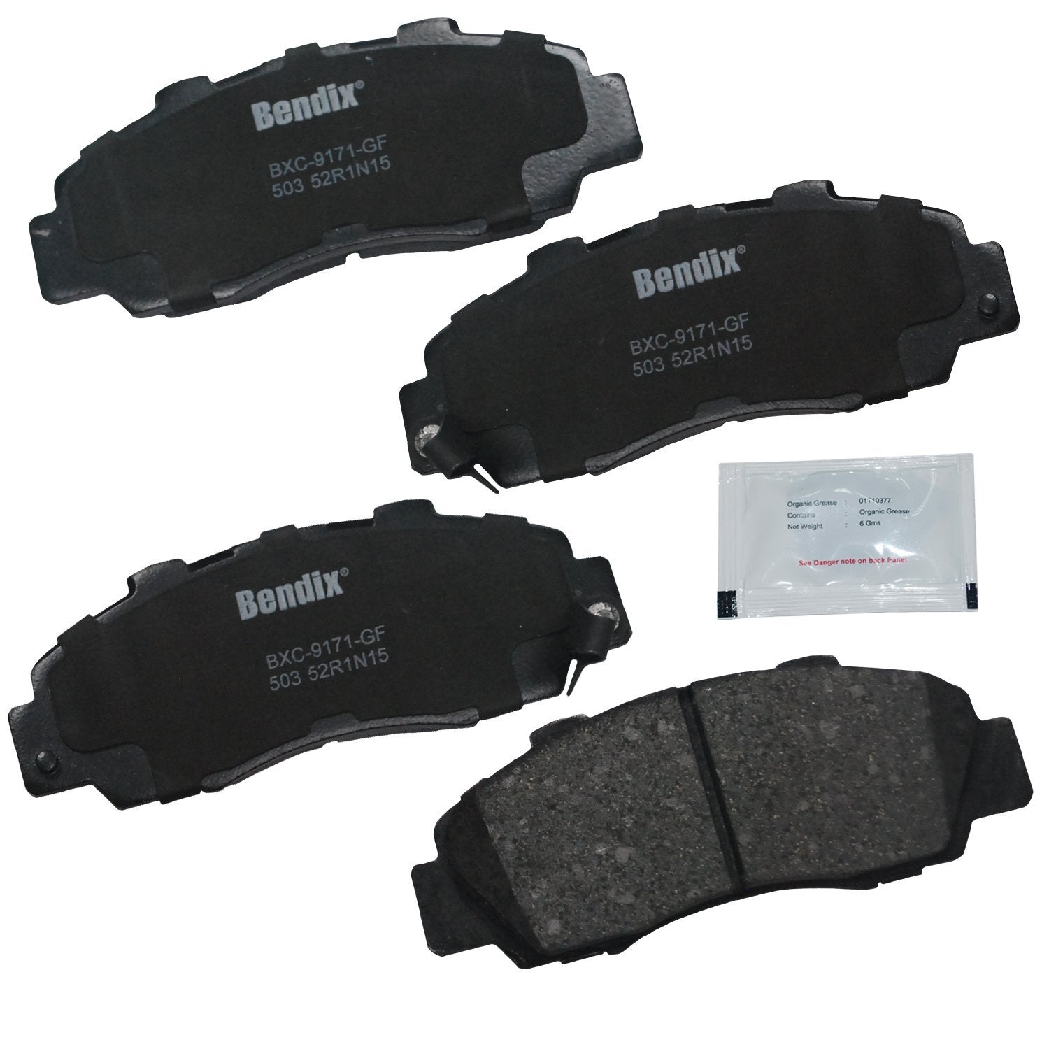 Bendix Priority1 Cfc503 Ceramic Front Brake Pads For Select Models Acura Cl, Integra, Legend, Nsx, Rl, Tl, Vigor, Honda Accord, 