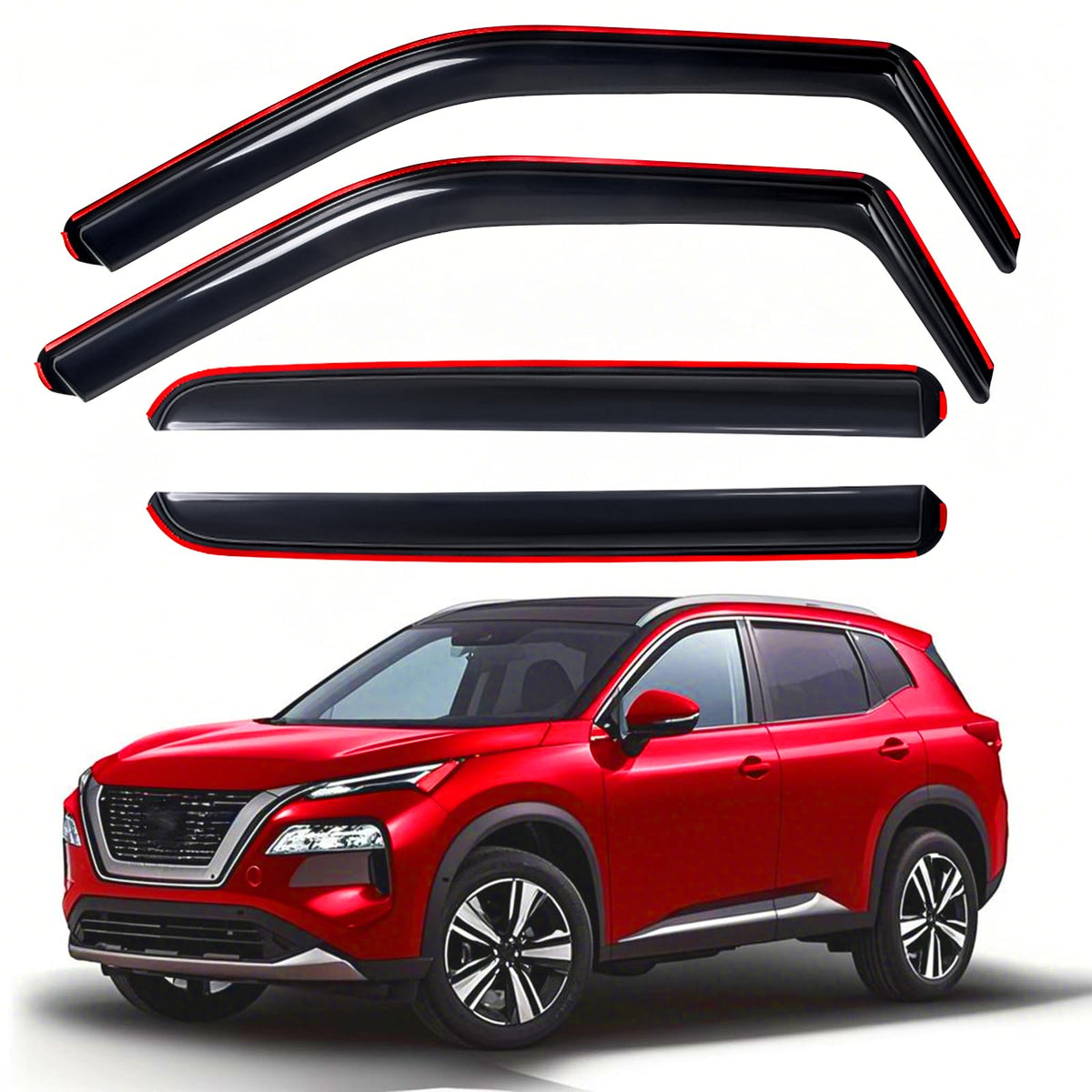 Aurorasters in-Channel Window Rain Guards Fits 2021-2025 Nissan Rogue, Window Visors Rain Guards, Vent Visors Windows Deflectors