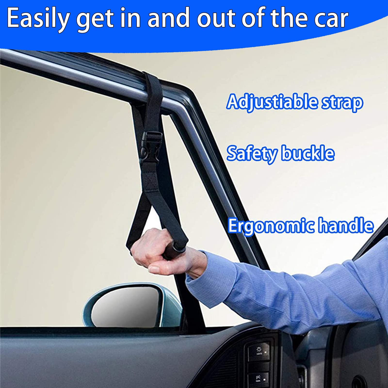 Kounatsuri Car Door Handle For Elderly Car Handle Assist Support Handle Multifunction Handle Car Door Latch Handle For Seniors A