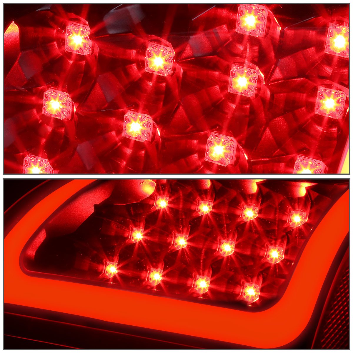 DNA MOTORING TL-DRAM07-LED-RD3D-BK-CL LED 3D Tail Light Assembly Driver & Passenger Side [Compatible with 07-08 Ram 1500 2500 3500]