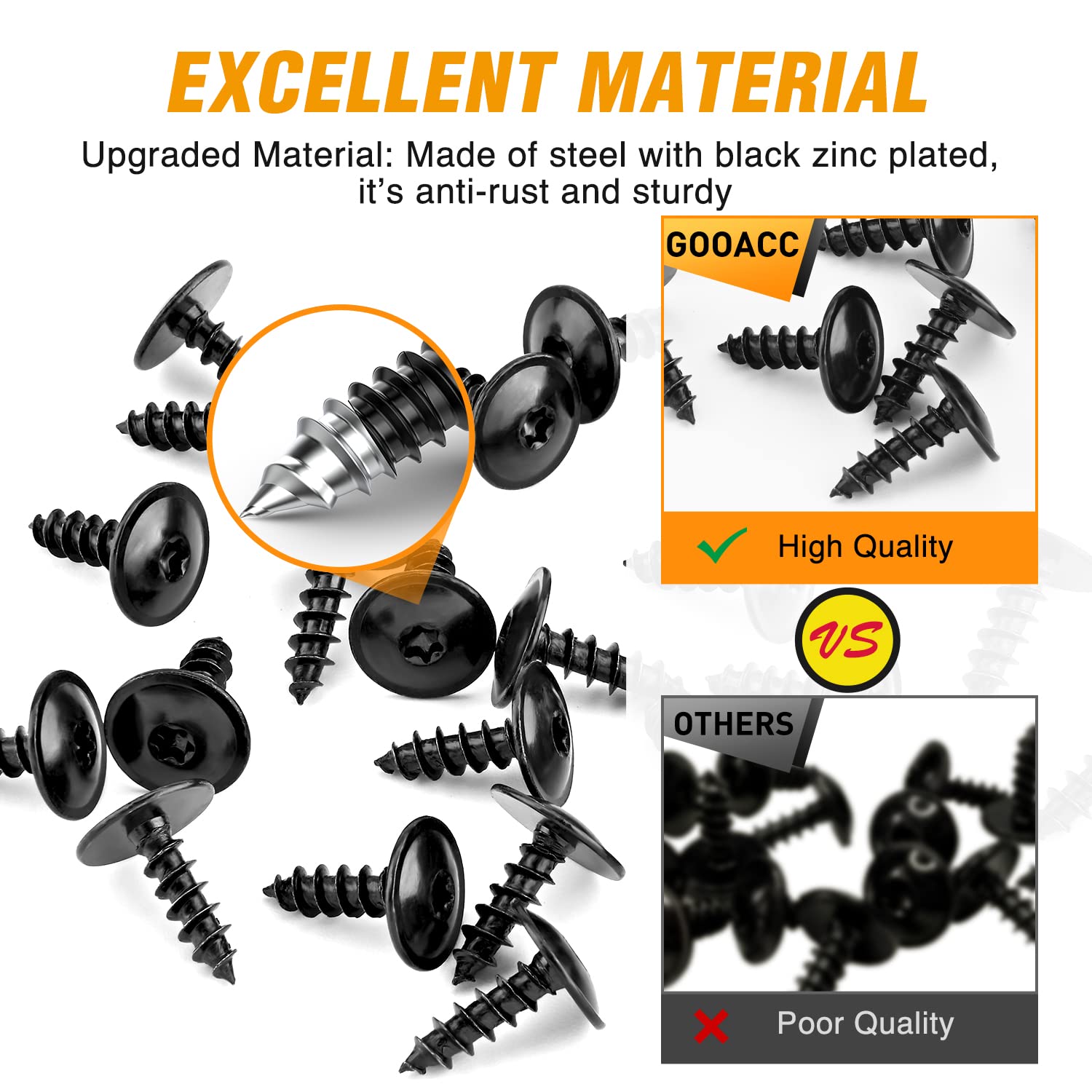 Gooacc 25Pcs T25 M4.8  16 Torx Screw Fender Liner Splash Shield Bumper Cover Compatible With Audi Volkswagen Skoda Porsche, Oem: