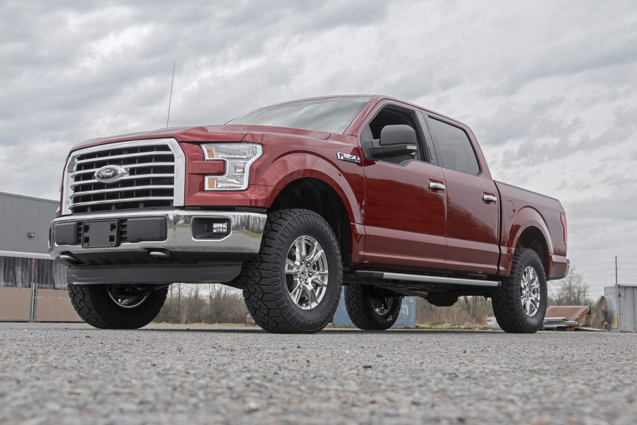Rough Country 2" Molded Leveling Kit for 2009-2024 Ford F-150 2WD/4WD, Black, Model 52200, Urethane Material
