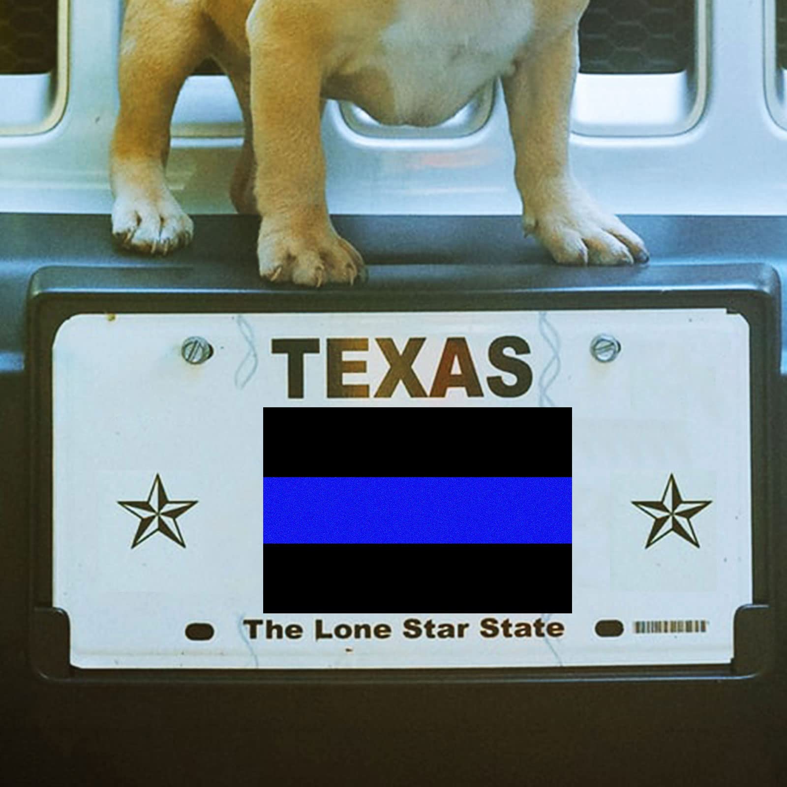 3 Pack Reflective Police Thin Blue Line Bumper Decal Stickers 4' x 2.6' | Compatible with Cars & Trucks, Honoring Police Law Enforcement Vinyl Window Laptop Tape