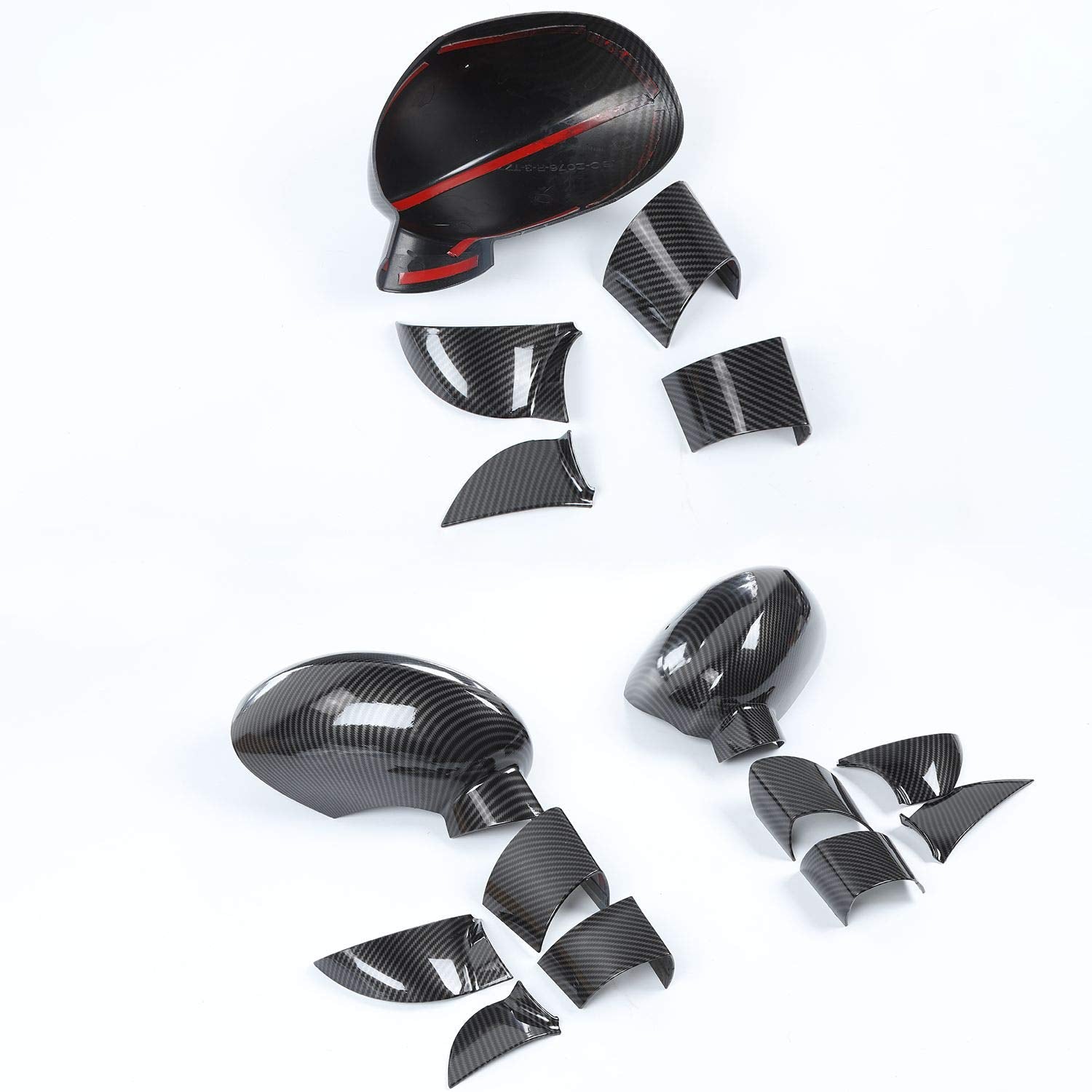 Voodonala For Challenger Abs Carbon Fiber Rearview Mirror Cover Side Mirror Trim Shell Cover Decoration Trim For 2009-2024+Dodge