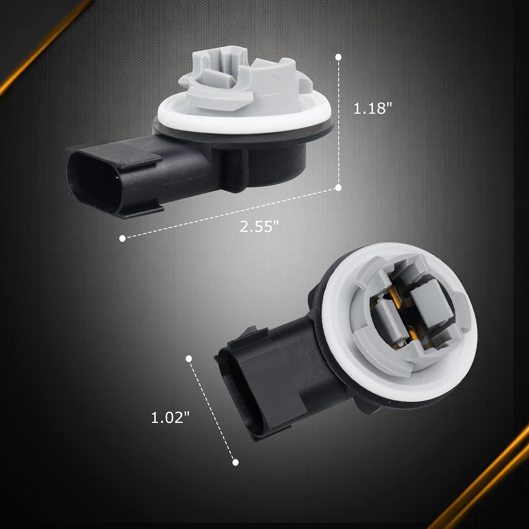 Hercoo Turn Signal Tail Light Socket Tail Lamp Lights Wiring Harness Plug Connectors Holder Compatible With Dodge Ram 1500 2009-