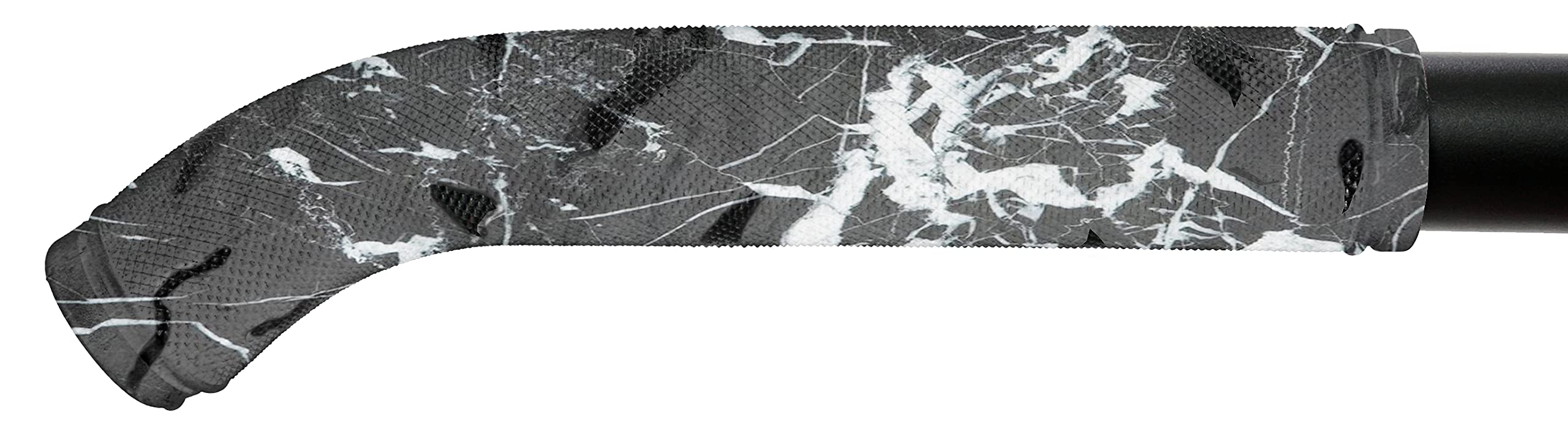 Rsi Racing 7/8' Universal Rubber Grip 7' Long Snowmobile/Atv/Bicycle/Scooter For Outdoor Recreation- Black/White/Gray Swirl