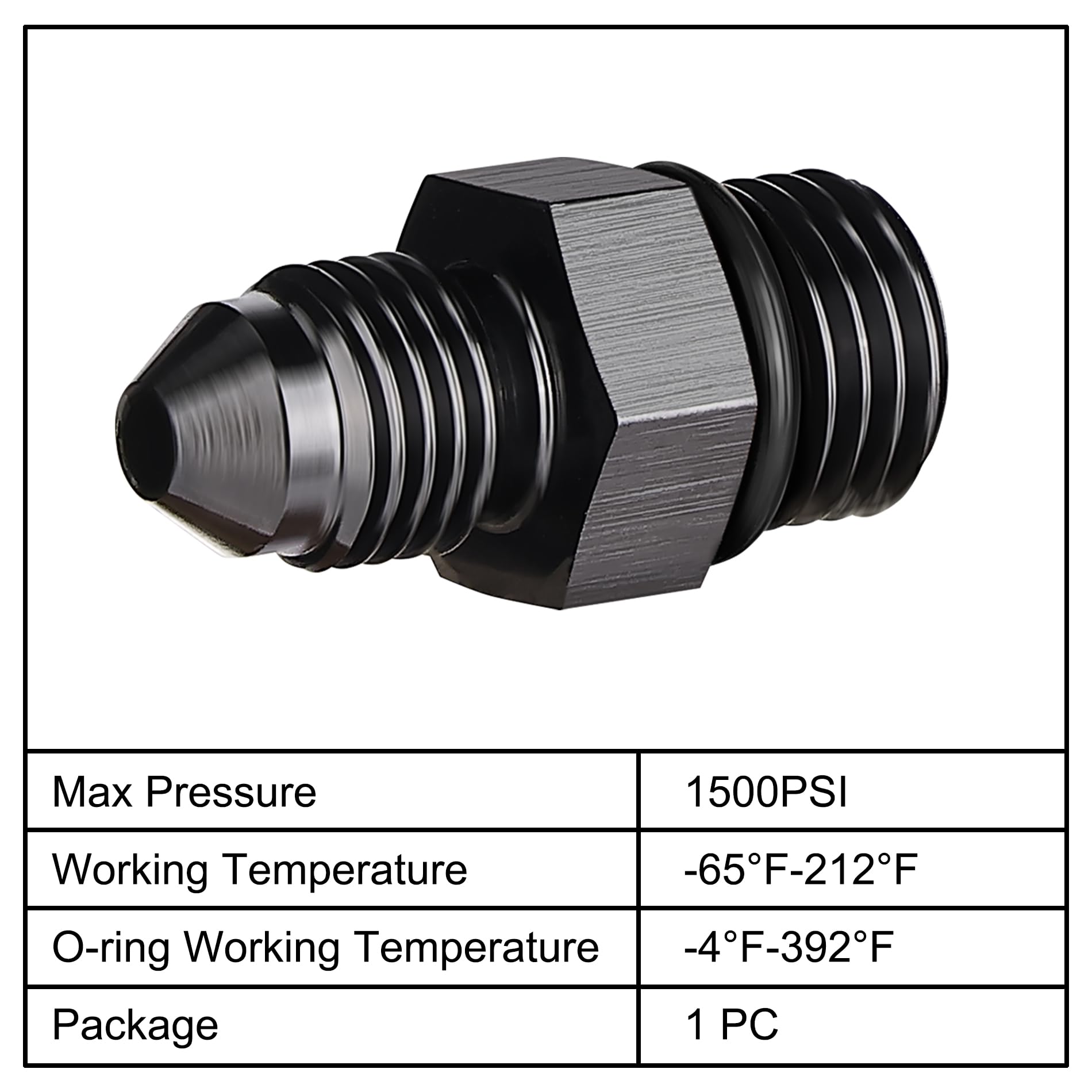 Evil Energy 3An Flare To An4 Orb Male O-Ring Fitting Adapter
