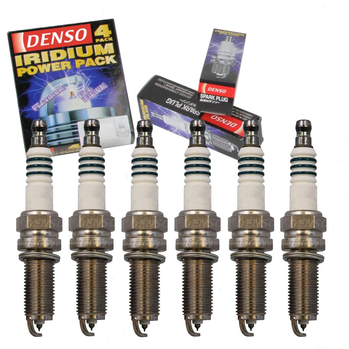 6 pc DENSO Iridium Power Spark Plugs compatible with Honda Odyssey 3.5L V6 2008-2015