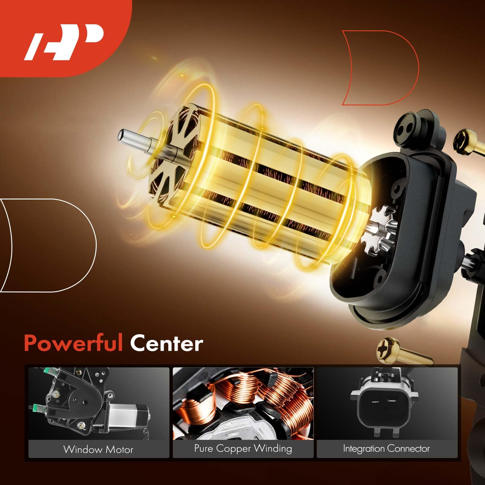 A-Premium Power Window Regulator With Motor Replacement For Dodge Dakota 2000-2004 Durango 1998-2003 (Crew Cap Only, Cable Opera