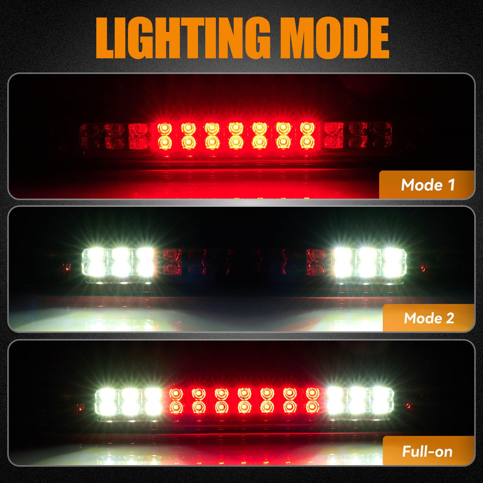 Third 3Rd Brake Light Led For 1988-1999 Chevy/Gmc C1500 C2500 K1500 K2500 Silverado Blazer, High Mount Rear Brake Lights Assembl