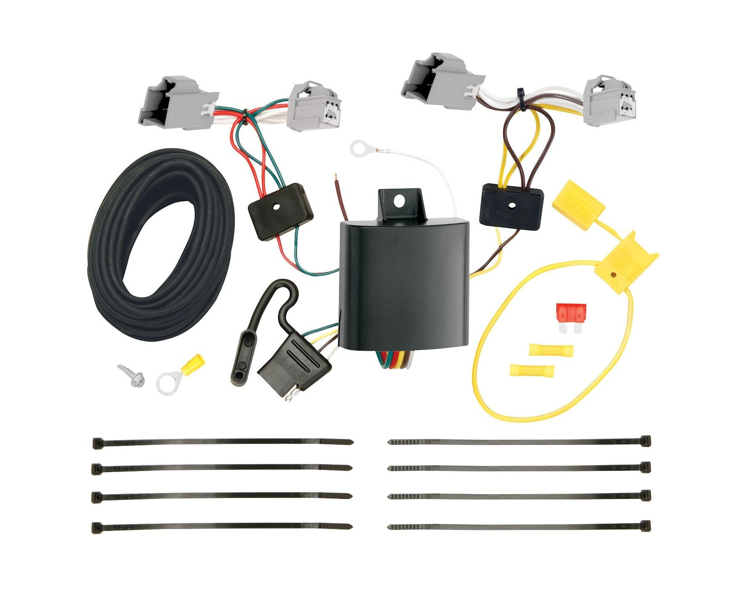 Tekonsha T-One T-Connector Harness, 4-Way Flat, Compatible with Select Ford Explorer, Taurus : Lincoln MKS