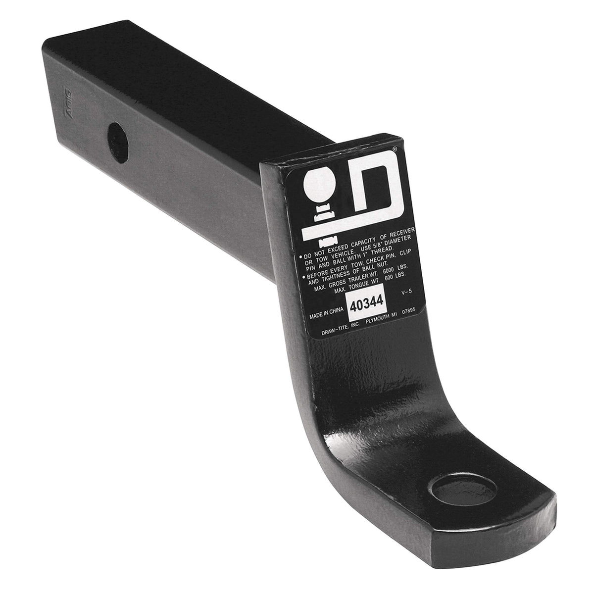 Draw-Tite 40344 9 Quick-Loading Ball Mount (7500 lbs. GTW, 1 Ball Hole, 2-3/4 Rise, 4 Drop) , Black