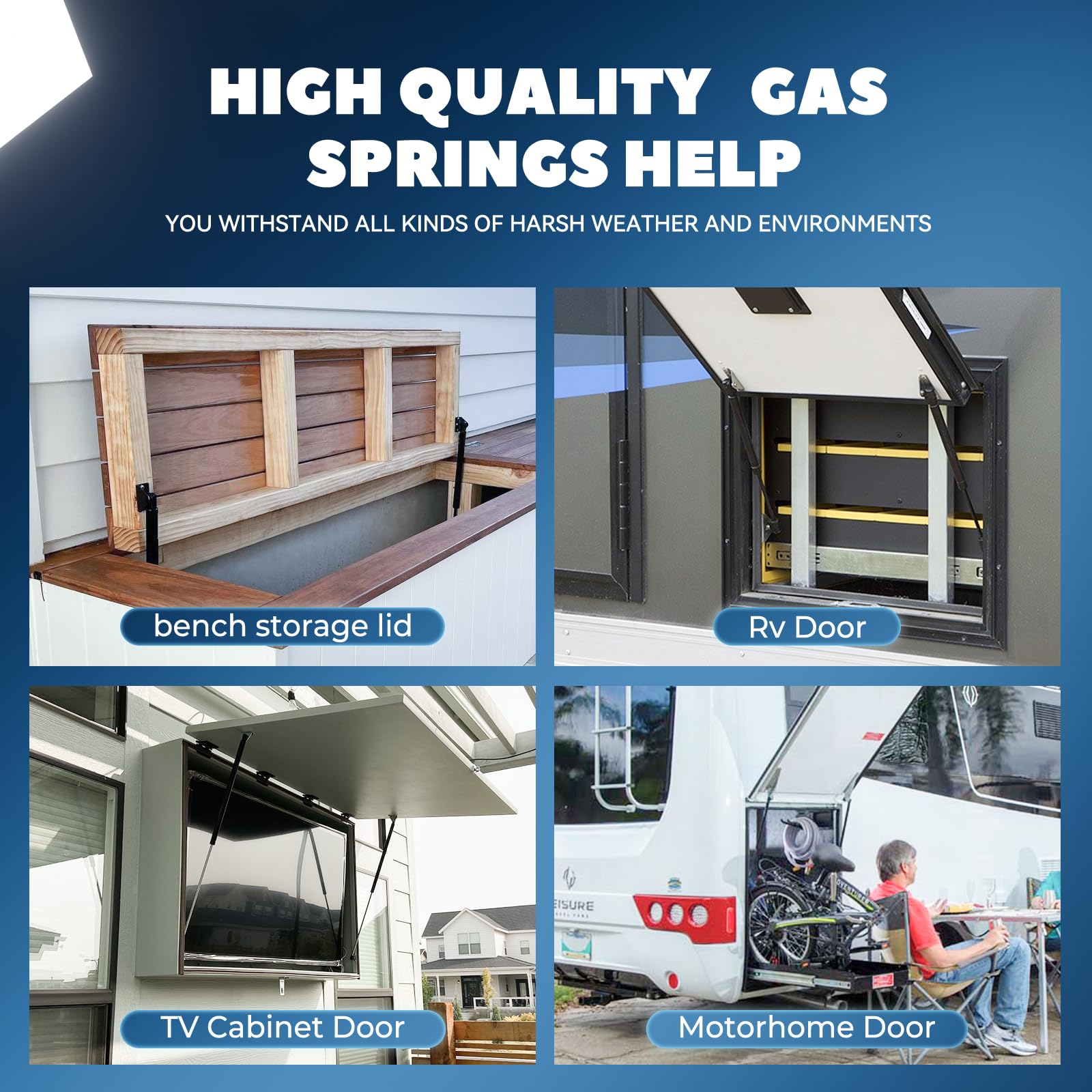 ARANA PROP C1608316 20 inch 40lb Gas Struts, C16-08316 20'' RV Door Shocks, SX200p-40 Lift-Support Spring for Motorhome Door RV