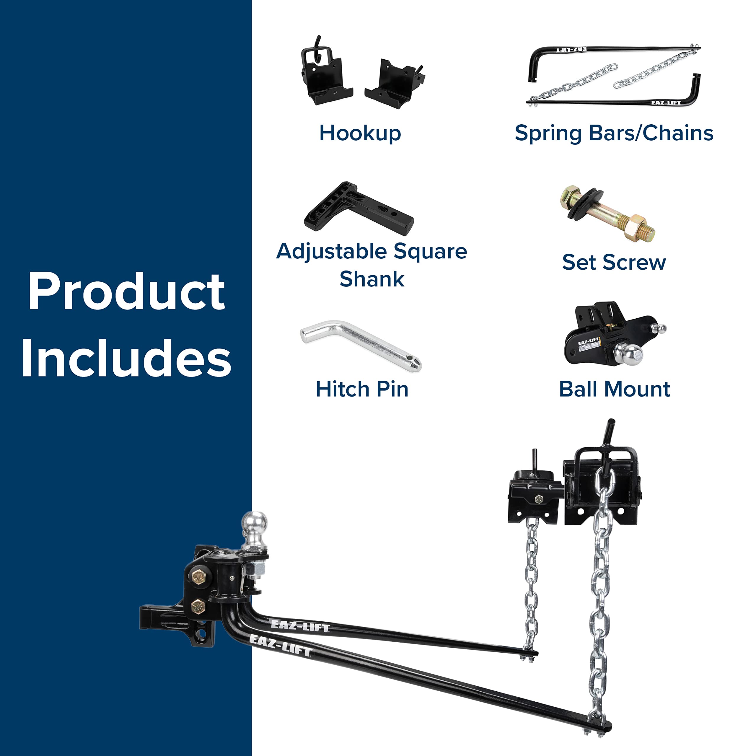 Eaz Lift Camco Eaz-Lift Elite 800Lb Weight Distribution Hitch With Height Adjustable Forged Shank (48052)