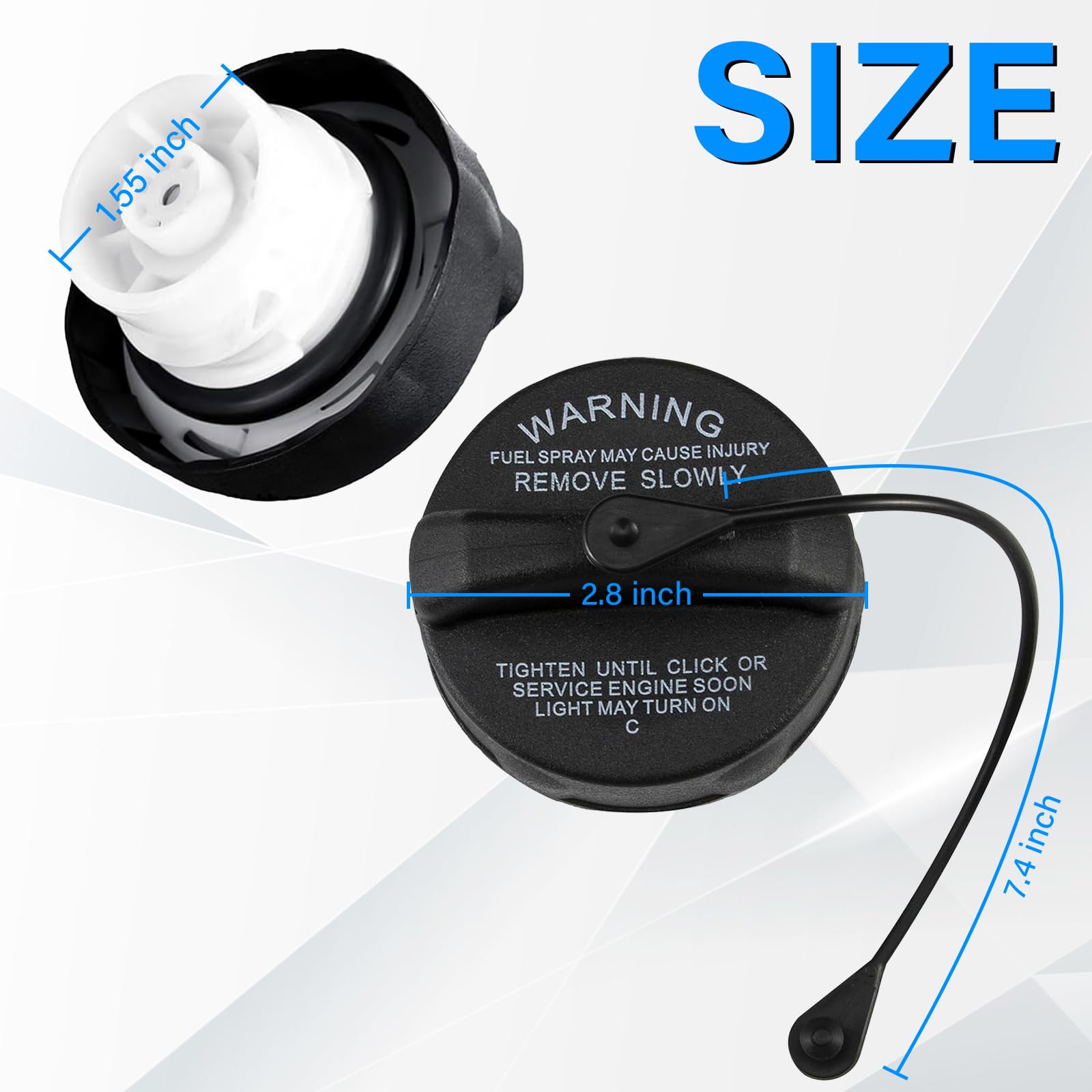Gas Cap Replacement For Mitsubishi Eclipse 2004-2012, Galant 2004-2012, Outlander 2014-2018, Outlander Sport 2013-2019 Replace 1