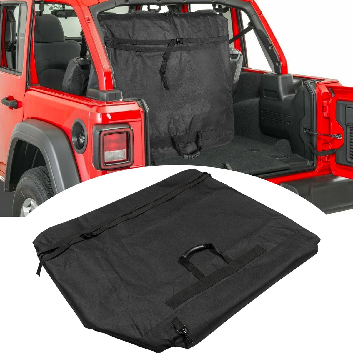 Camoo Freedom Panel Hard Top Storage Bag with Handle Compatible with 2007-2024 Jeep Wrangler JK JKU JL JLU Sports Sahara Freedom