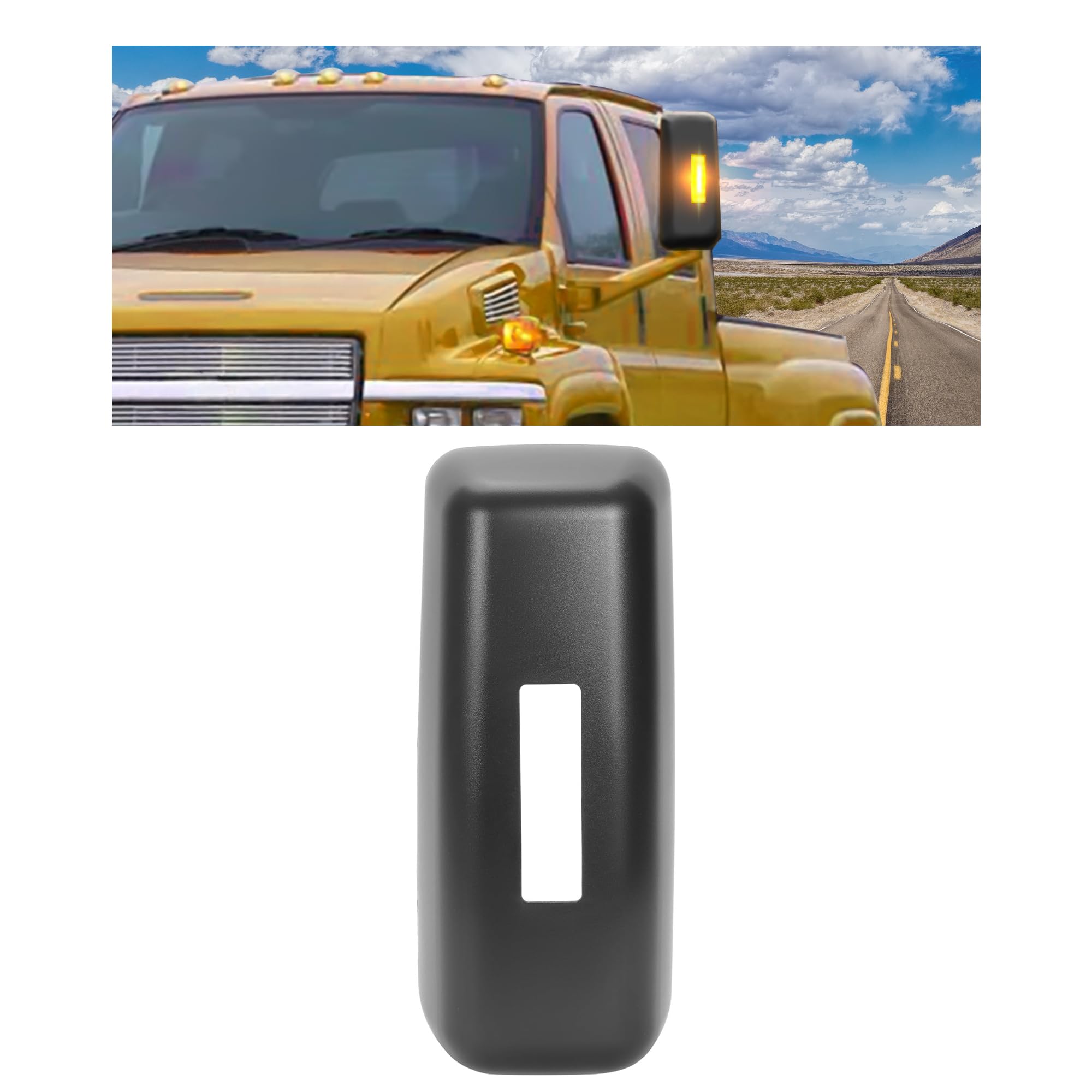 HECASA Mirror Cover Compatible with 2003-2009 Chevy Chevrolet Kodiak C4500 C5500 C6500 GMC Topkick C4500 C5500 Replacement for 2