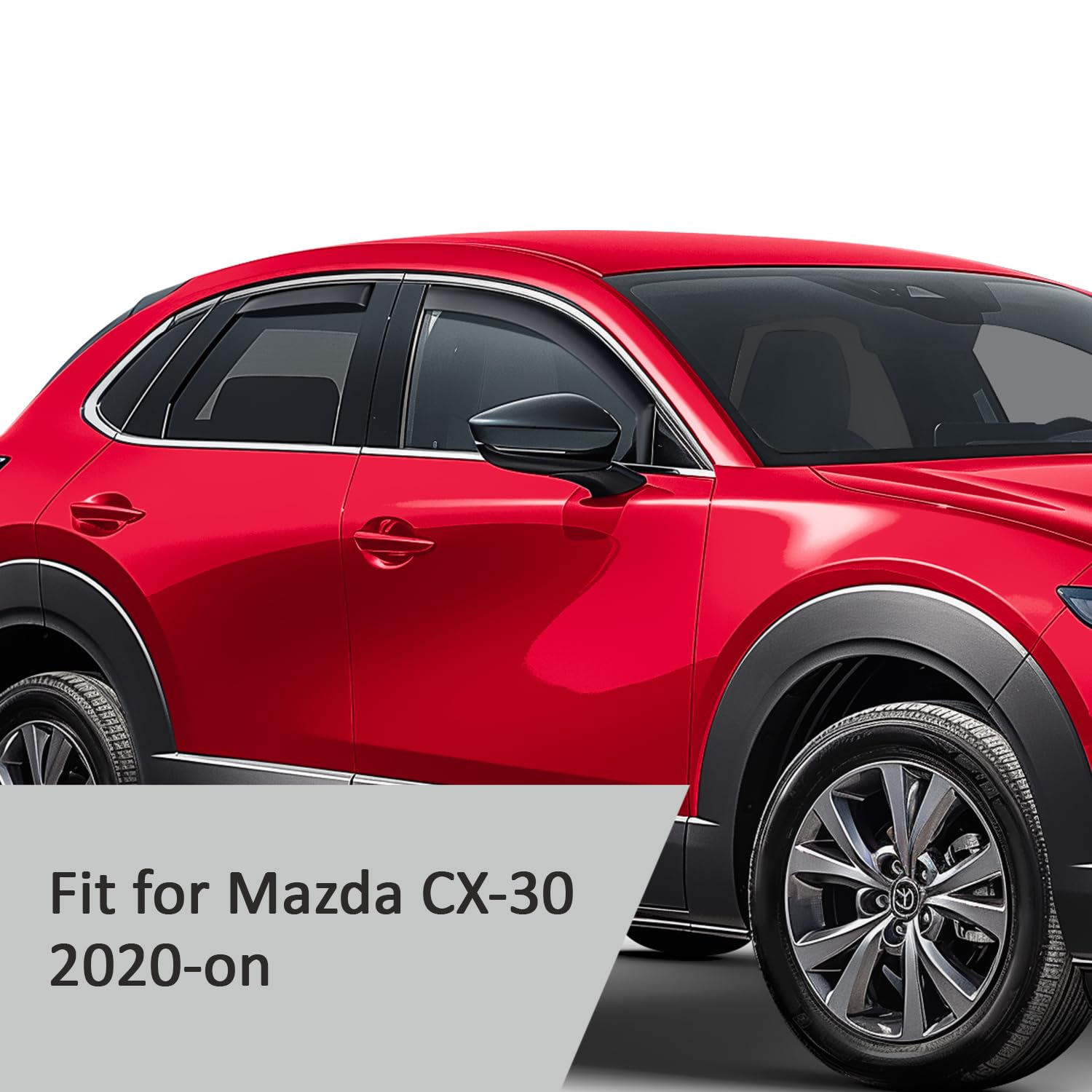 Voron Glass In-Channel Extra Durable Rain Guards For Mazda Cx-30 2020-2025, Window Deflectors, Vent Window Visors, 4 Pieces - 20