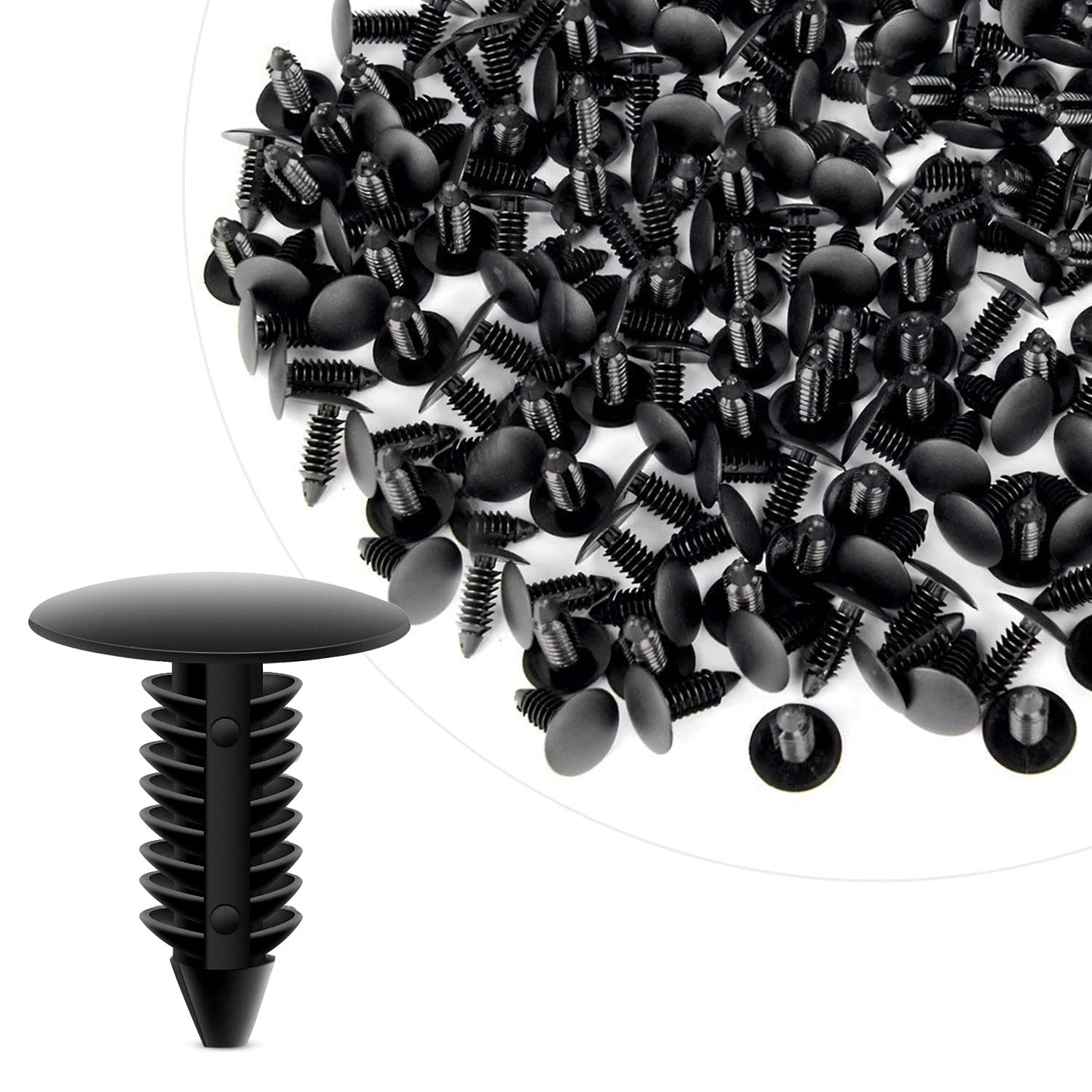 GOOACC Nylon Bumper Fastener Rivet Clips Fender& Bumper Shield Retainer for GM, Ford & Chrysler 7mm Hole Retainer Auto Body Clip