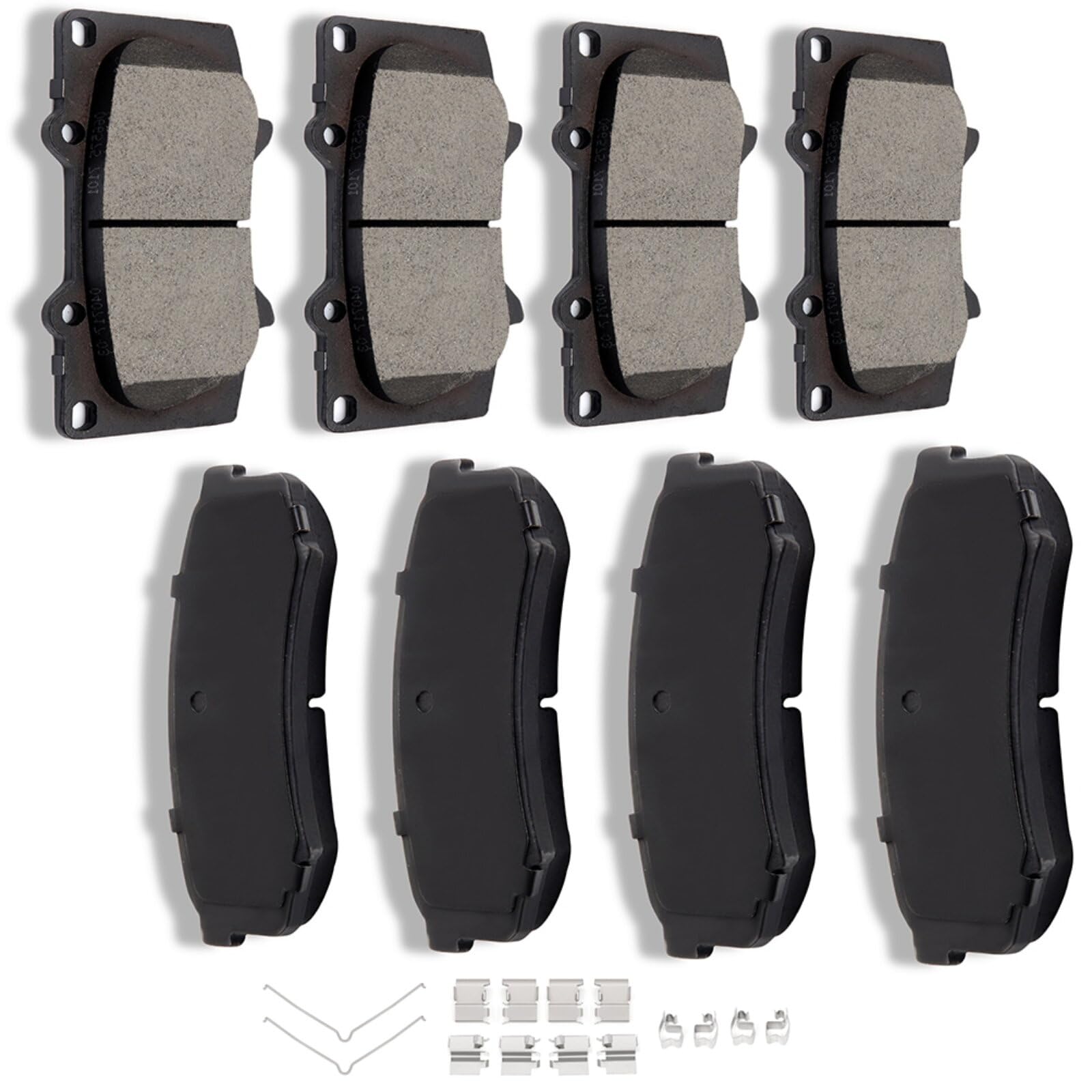 Automuto Front & Rear Brake Pads Set D606 D976 For Lexus Gx460 2010-2019,For Lexus Gx470 2003-2009,For Toyota For 4Runner 2003-2