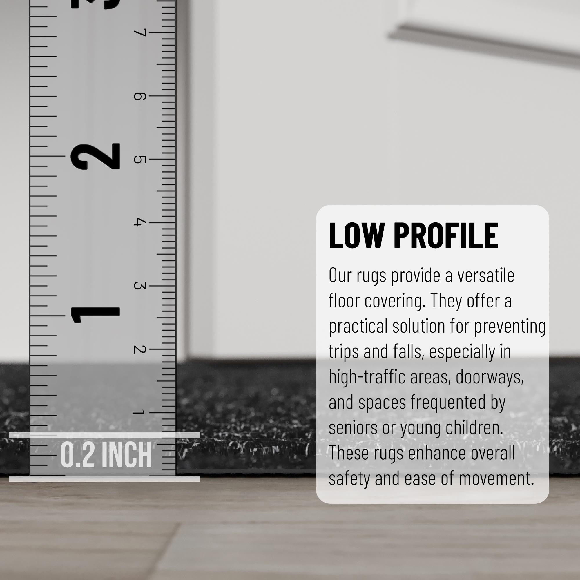 Ottomanson Solid Design Non-Slip Rubberback 3x32 Indoor/Outdoor Runner Rug for Hallway, Kitchen, Living Room, Garage, Patio, 2'7