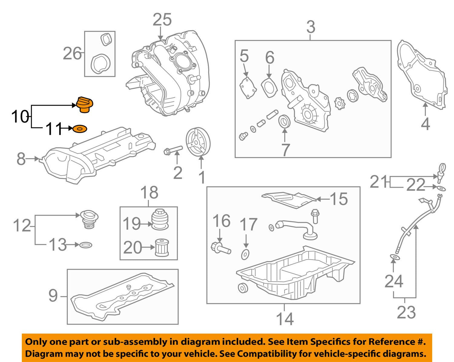 General Motors 12642163, Engine Oil Filler Cap