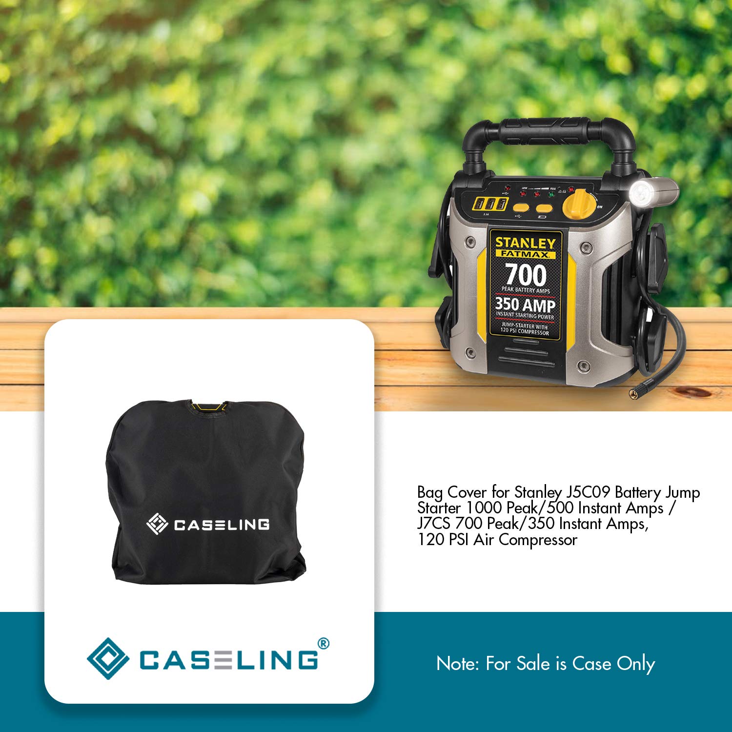 Bag Cover for Stanley J5C09 Battery Jump Starter 1000 Peak/500 Instant Amps / J7CS 700 Peak/350 Instant Amps, 120 PSI Air Compressor