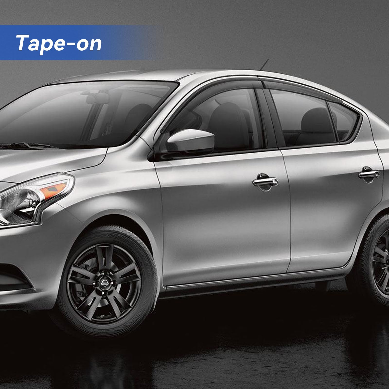 Window Visors Rain Guards Shield for 2007-2012 Nissan Versa Hatchback, Out-Channel Window Vent Wind Deflectors Visors Shades for