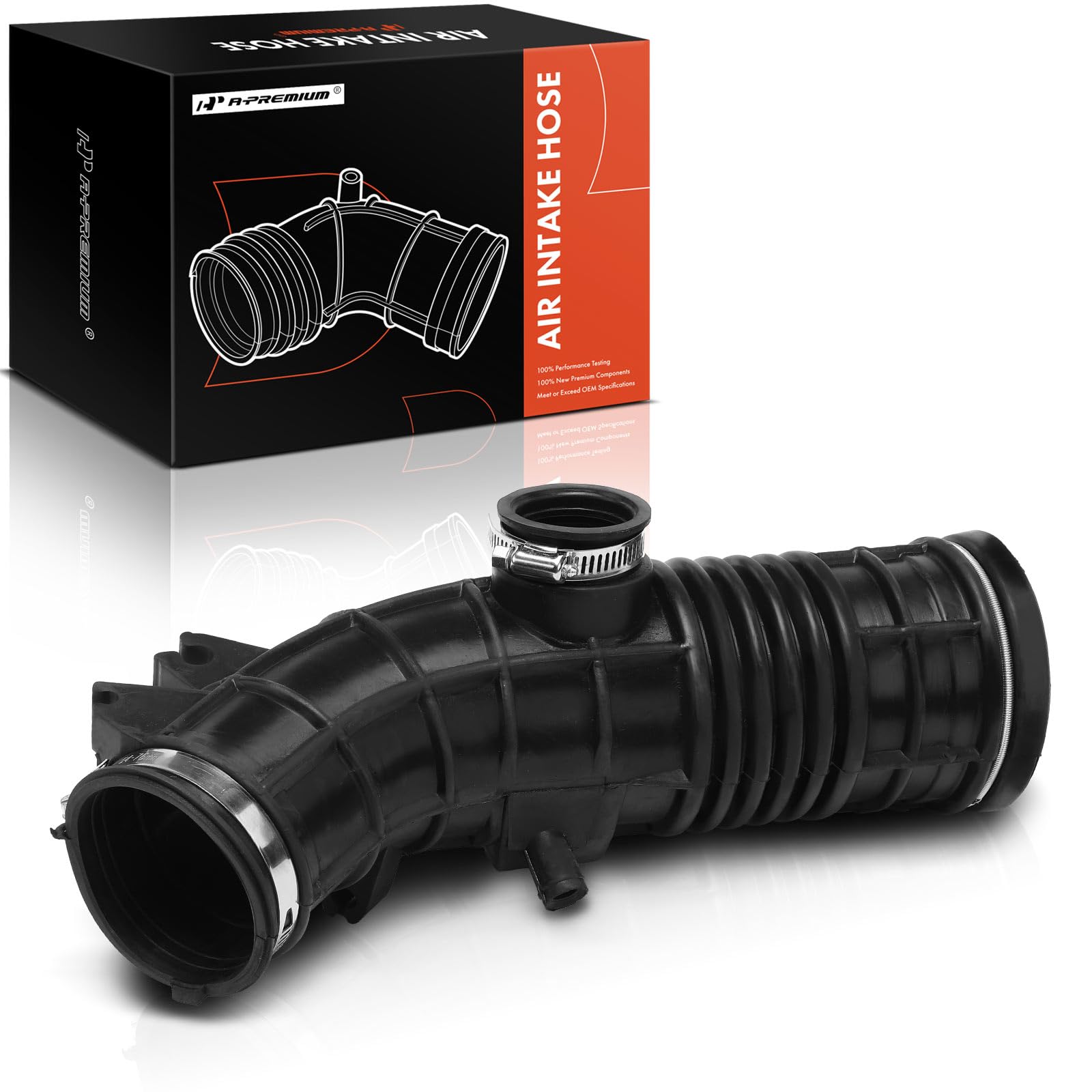 A-Premium Engine Air Intake Hose Tube W/Clamps [fits DOHC, 4Cyl 2.0L] Compatible with Honda CR-V, [EX, LX, Sport Utility 4-Door,